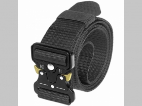 Vojensk&yacute; taktick&yacute; opasok čierny s kovovou r&yacute;chlozap&iacute;nacou prackou univerz&aacute;lna veľkosť, max.dĺžka 115cm